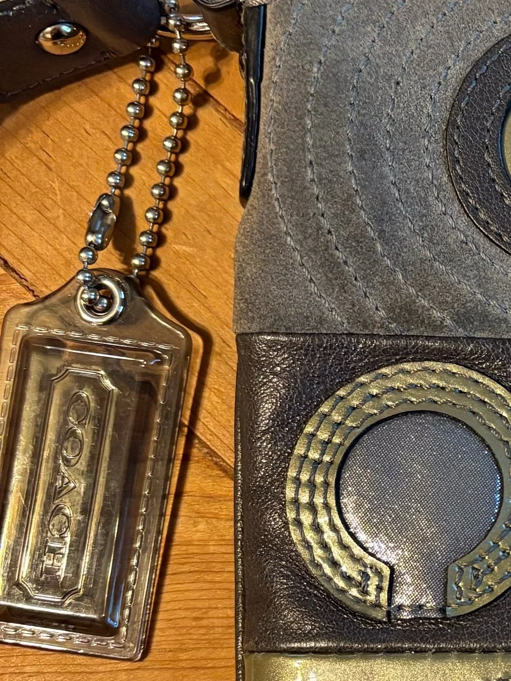 Coach Olive and Gold Patchwork Messenger Bag